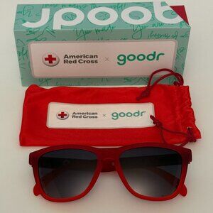 American Red Cross Goodr Polarized Sunglasses Limited Donor Edition Red Frames